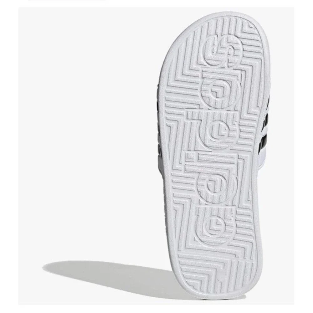 ADIDAS Unisex-Adult Adissage Slides Sandal Size 17 White NEW Beach‎ Pool Shower